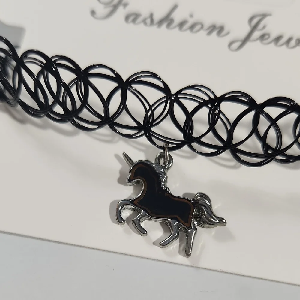 90s Mood Choker 5 Necklace Unicorn Horse Teddy Bear Color Changing